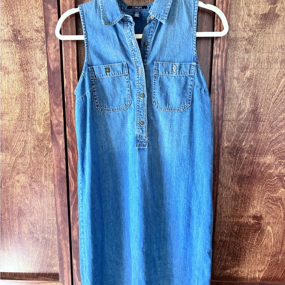 Chaps Dresses & Skirts - Chaps Vintage Blue Denim Sleeveless Dress